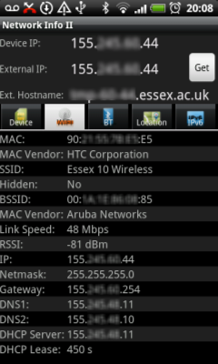 Network Info II Screenshot 2